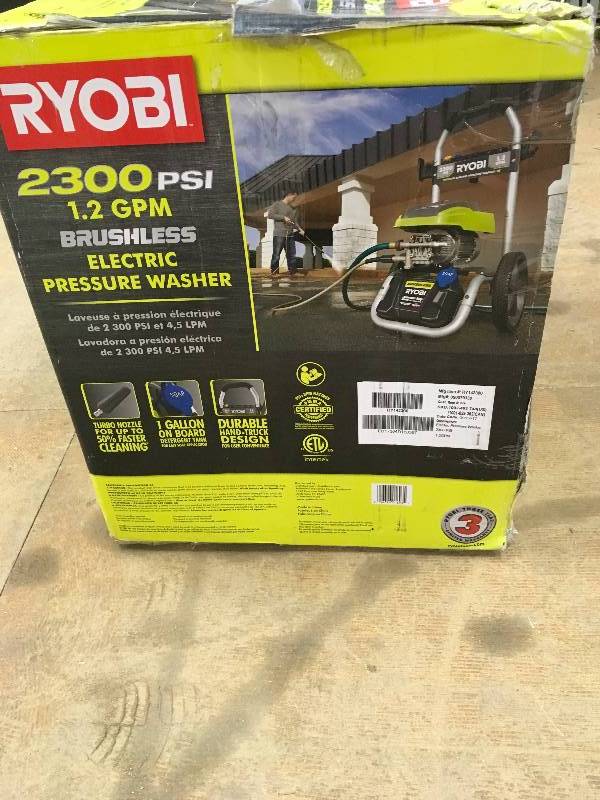lot 49 image: Ryobi 2,300 PSI 1.2 GPM High Performance Electric Pressure Washer in good conditions