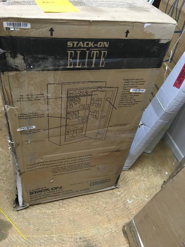 lot 71 image: Stack-On Elite Shooter 40 Safe, Electronic Lock, Matte Black not used