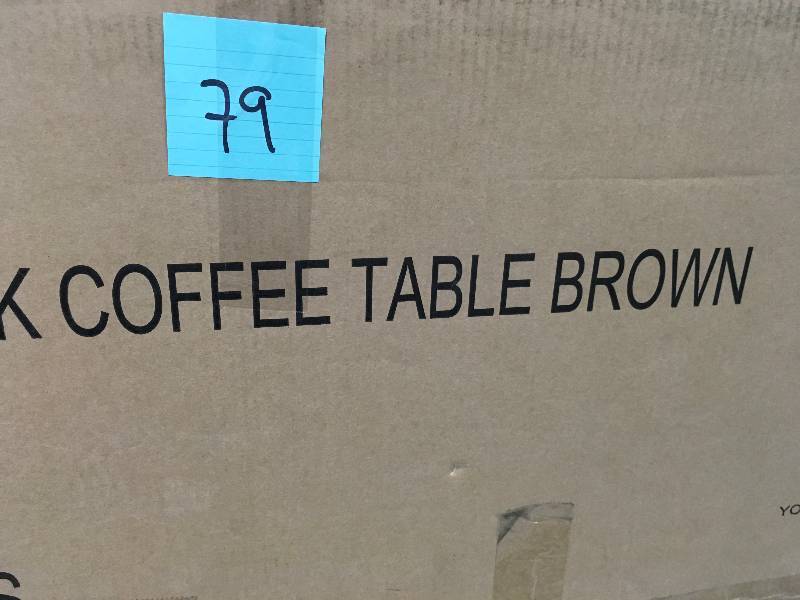lot 79 image: Naples Brown Square All-Weather Wicker Outdoor CoffeeSide Patio Table (Set of 2) new