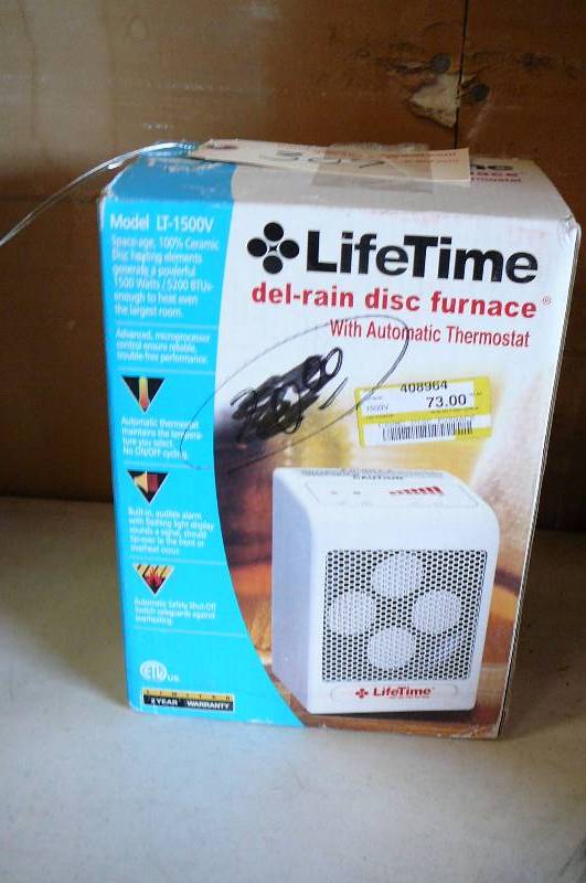 lot 307 image: Life Time Del-Rain Disc Furnace