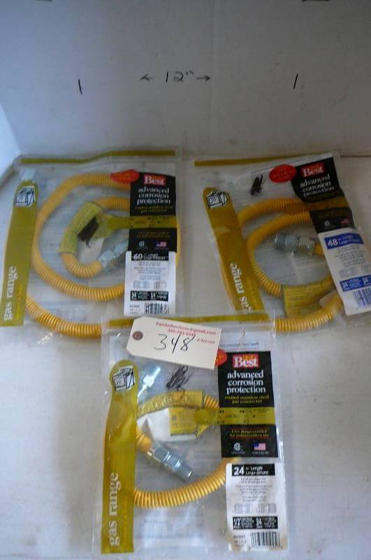 lot 348 image: Gas Range Hoses