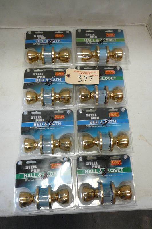 lot 397 image: Steel-Pro Bed & Bath, Hall & Closet Door Knobs