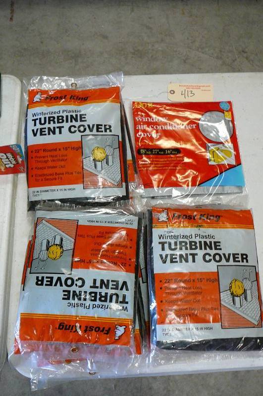 lot 413 image: Winterized Plastic Turbine Vent Cover & AC Cover