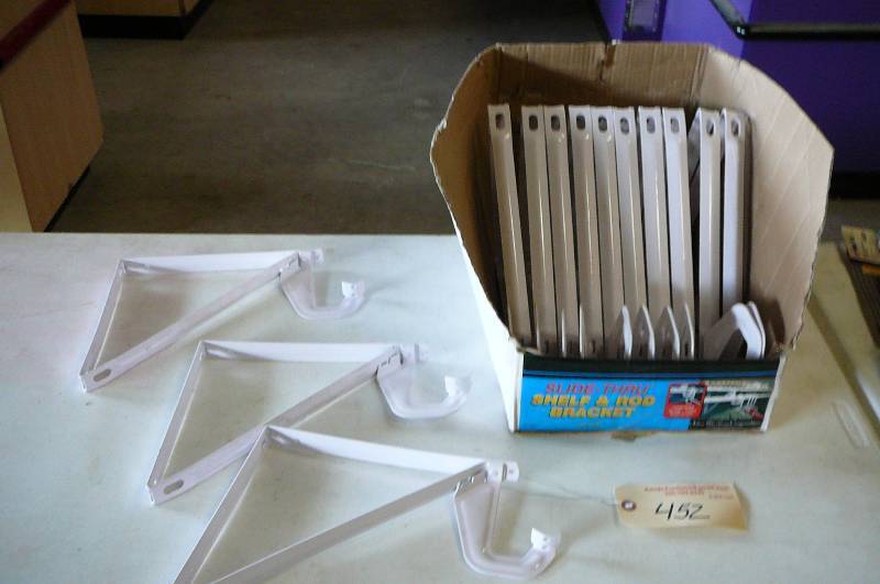 lot 452 image: Slide Thru Shelf & Rod Brackets