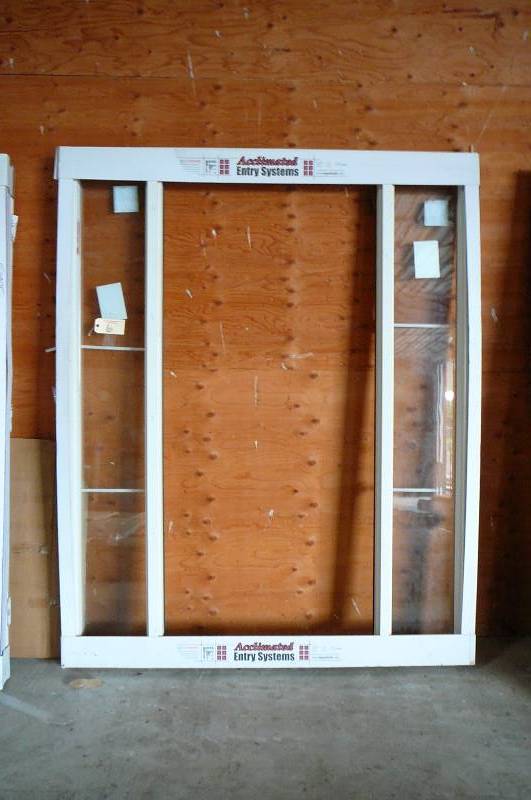 lot 6 image: Wood Entrance Door Jamb with 2 Side Windows