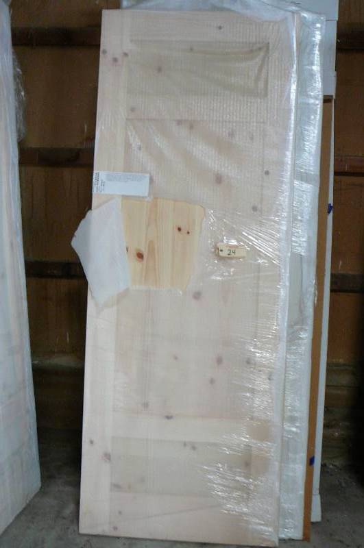 lot 24 image: Bayer Built Knotty Pine Exterior Door