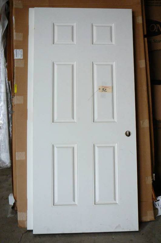 lot 32 image: Bayer Built 6 Panel Wood Door
