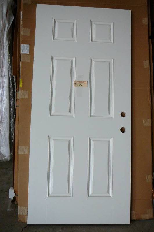lot 33 image: Bayer Built 6 Panel Wood Door