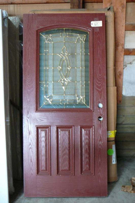 lot 62 image: Decorative Entry Door with Glass