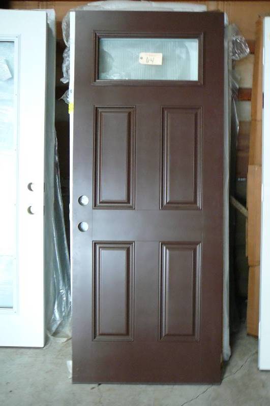 lot 64 image: Wooden Entrance 5 Panel Door
