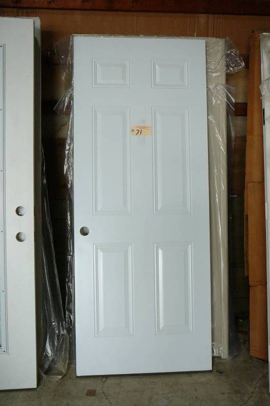 lot 71 image: Metal Exterior 6 Panel Door