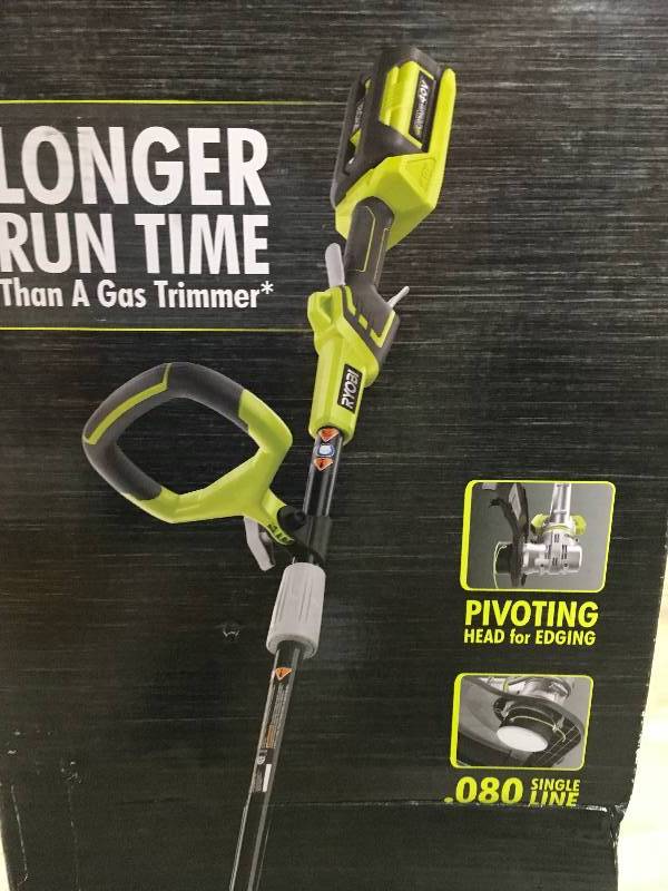 Ryobi 40-Volt Lithium-Ion Cordless String TrimmerEdger - Battery and Charger Not Included in working conditions