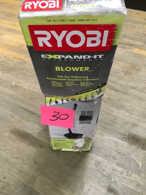 Ryobi RYOBI RYBLW22 Expand-It 150 MPH 279 CFM Universal Blower Attachment in working conditions