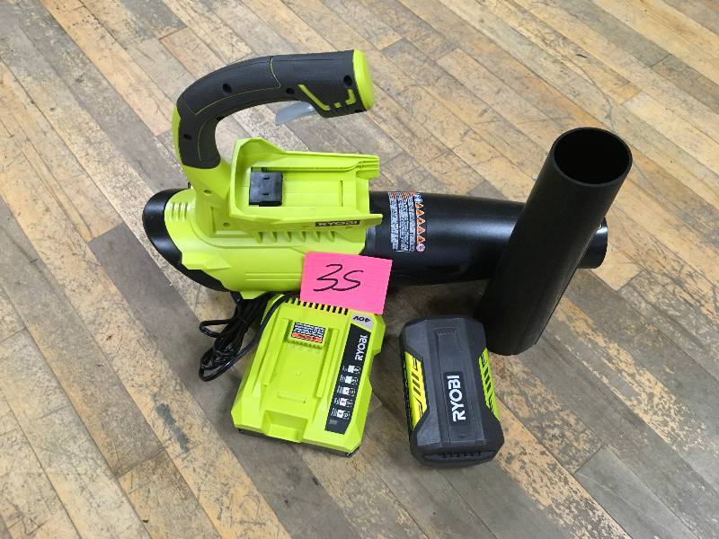 Ryobi ONE 100 MPH 280 CFM Variable-Speed 18-Volt Lithium-Ion Cordless Jet Fan Leaf Blower in working condition