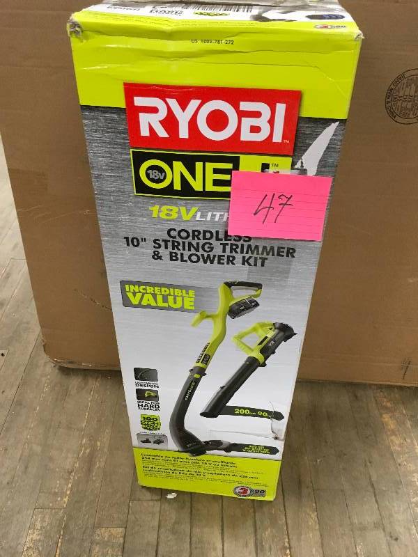 Ryobi ONE 18-Volt Lithium-Ion String TrimmerEdger and Blower Combo Kit 2.0 Ah Battery and Charger Included in working conditions