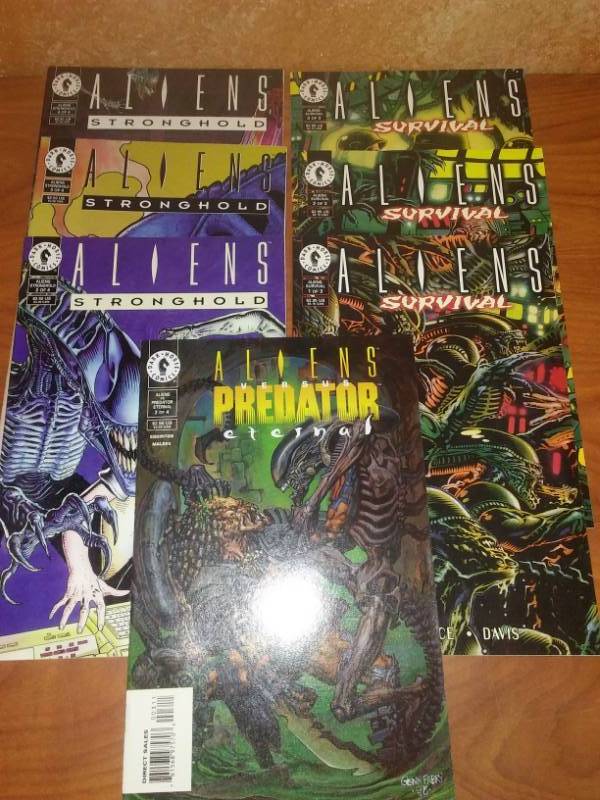7 Comics Aliens Survival Stronghold  & Versus Predator