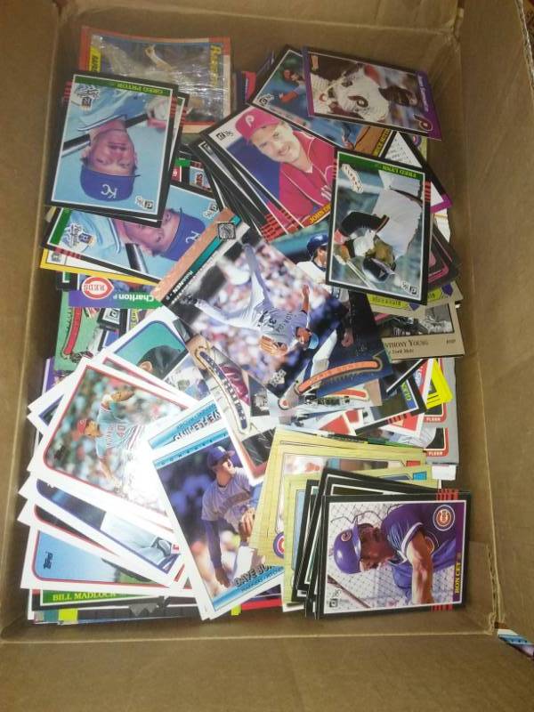 Box 14 x 10 x 4, full of MLB baseball cards