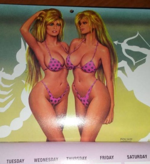 8 Topps Comics, Ray Bradburys, Jurassic Park, Lady Rawhide, Satans Six, the Barbi Twins 1995 calendar