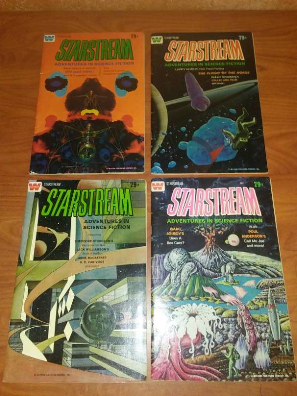 4 Star Stream 1,2,3,4 set 1976 Adventures in Science Fiction