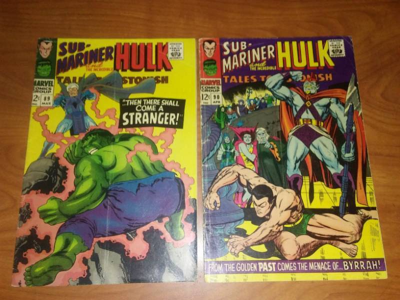 (2) Tales to Astonish Sub-mariner and HULK No. 89 very good, No. 90 good