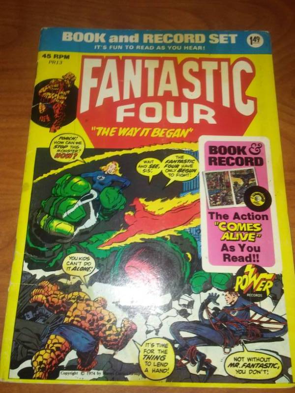 Fantastic Four book and record set  The Way It Began Oct 25, 1974