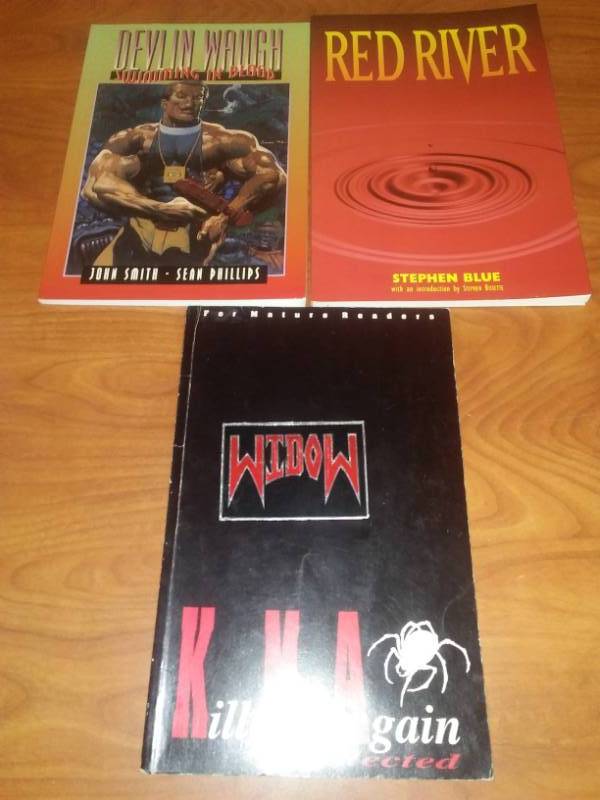 3 Book Comics, Red River by Stephen Blue, Devlin Waugh, Widow.