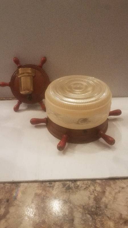 1950s Nautical Ceiling lamp and Sconce