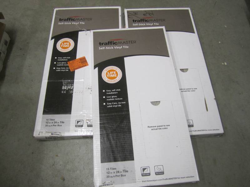 lot 28 image: 3 Boxes of Traffic Master Self-Stic...