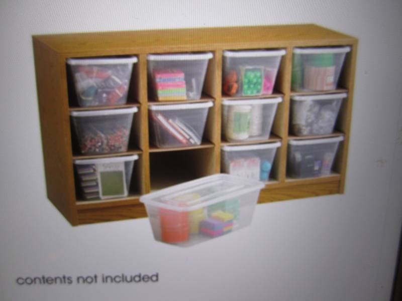 lot 80 image: Safco Wood 12 Bin Organizer Medium ...