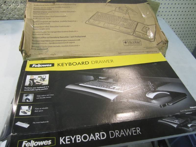 lot 99 image: Lot of 2 Fellows Keyboard Trays Pro...