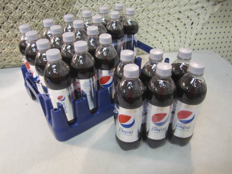lot 105 image: Case of 24 Bottles of Diet Pepsi 16...