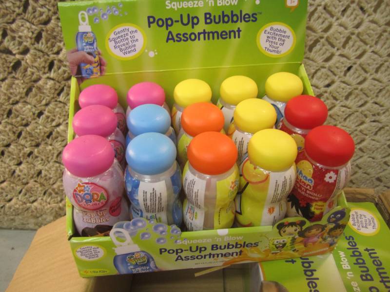 lot 108 image: Case of 30 Squeeze N Blow Pop-Up B...