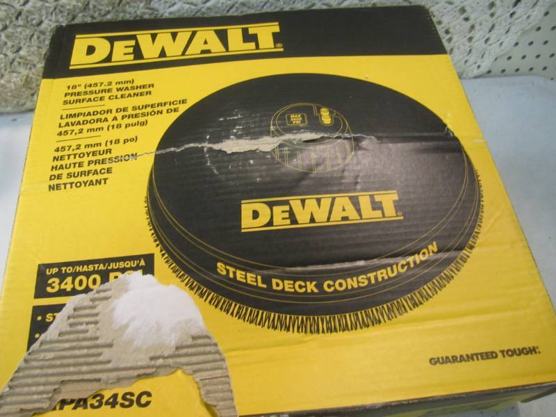 lot 164 image: Dewalt 3,400 PSI 18 Pressure Washe...