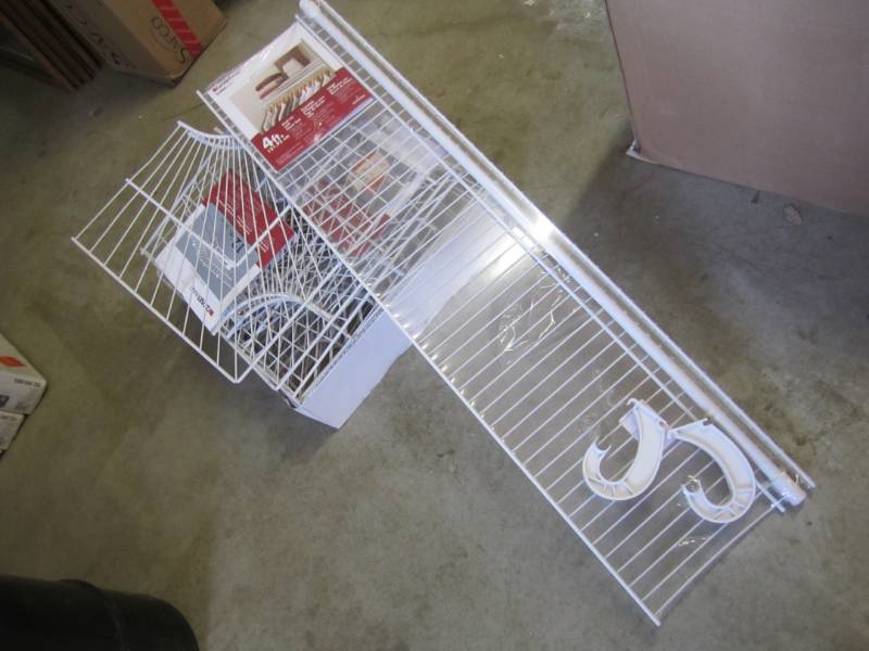 lot 179 image: Lot of 10 Closet Maid Metal Wire Co...