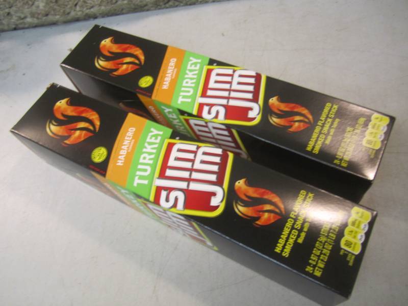 lot 202 image: 2 Box of 24 each Slim Jim Snack Sti...