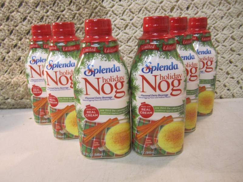 lot 222 image: 6 Bottles of Splenda Holiday Nog Be...