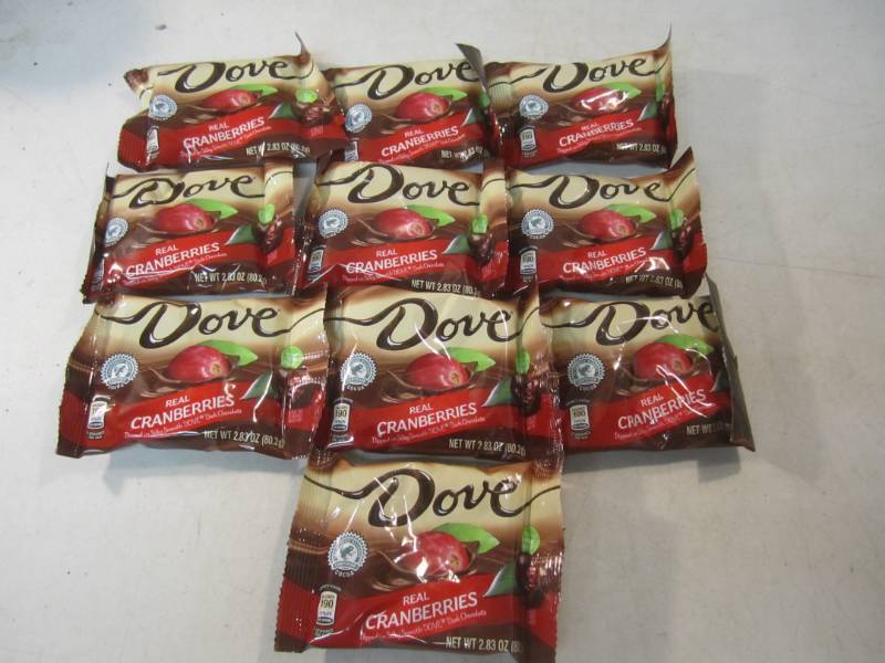 lot 259 image: 10 Bags of Dove Real Cranberries Di...