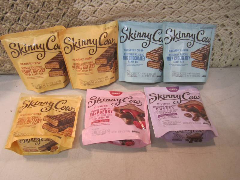 lot 287 image: Mix Lot of 7 Bags of Skinny Cow Sna...