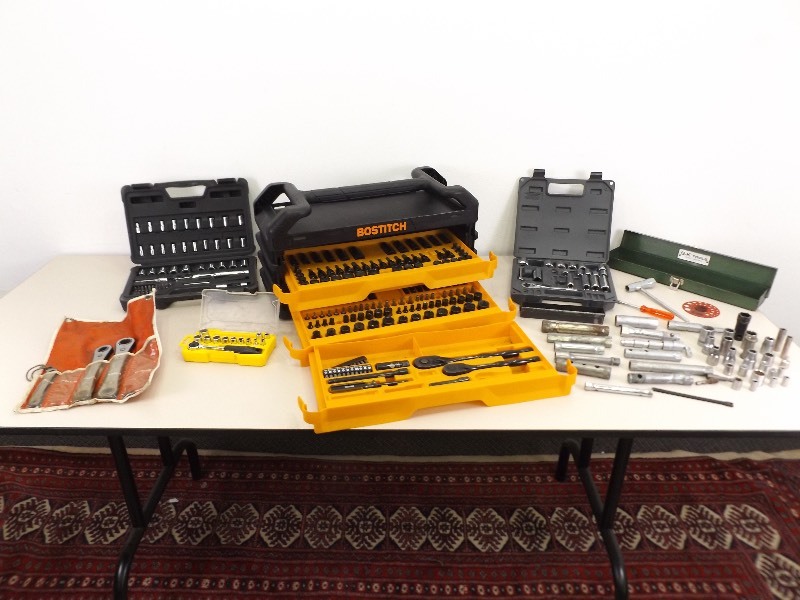 lot 49 image: Large Lot of Socket Wrench Sets, Sockets, etc. 