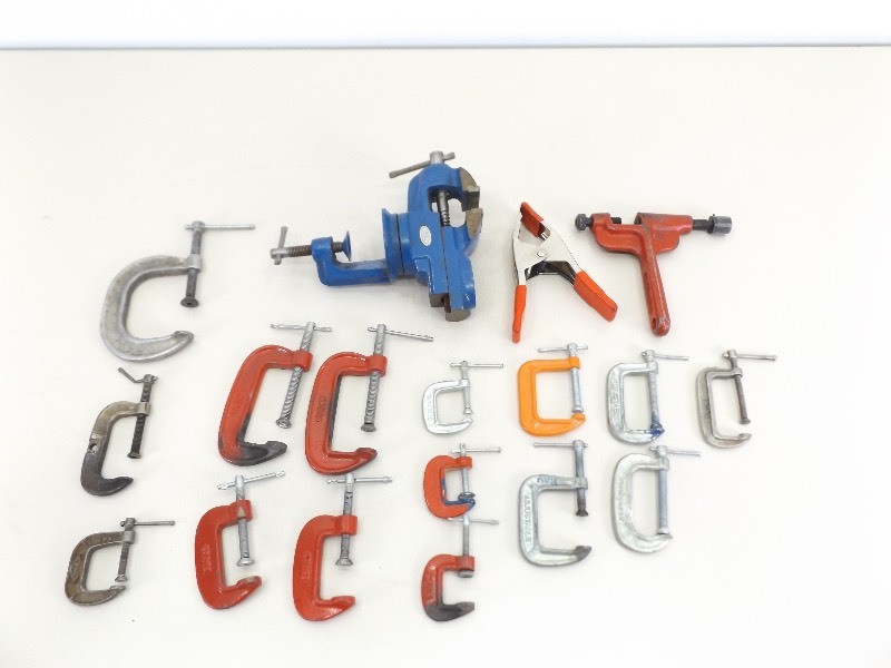 lot 57 image: Lot of Vises, Clamps, etc.