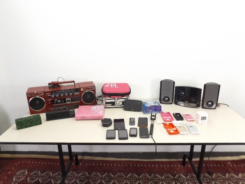 lot 66 image: Lot of Misc Electronics, Cell Phones, DVD players, etc.
