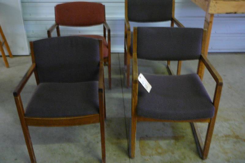 lot 678 image: Wooden Office Chairs 4
