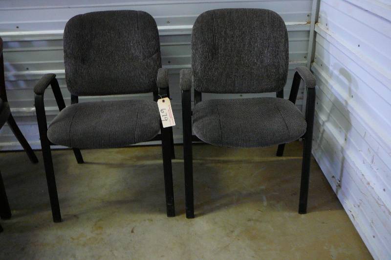lot 679 image: Wood Office Chairs  2 purple