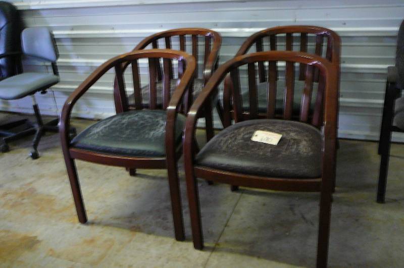 lot 680 image: Wood Office Chairs  4