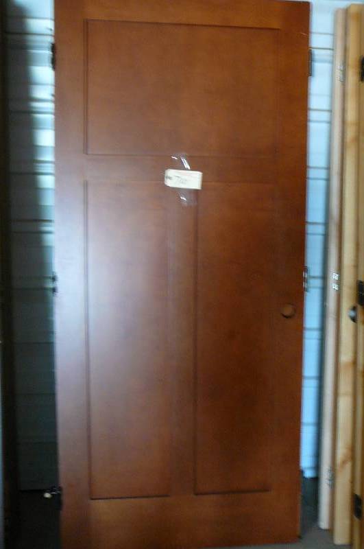 lot 701 image: Interior Wood 3 Panel Door
