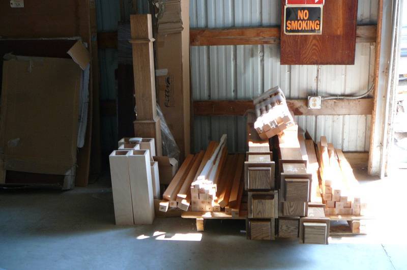 lot 730 image: Large Lot Wooden Railing Parts