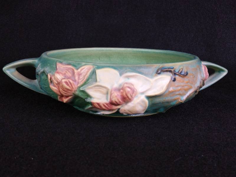 Roseville Magnolia Bowl outlet with 2 Handles # 447-6