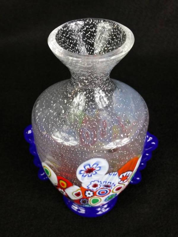 lot 25 image: Possibly Murano Millefiori Art Glass Vase