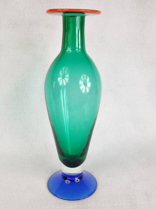 lot 29 image: Orrefors Mid Century Modern Art Glass Vase Signed - 12 12 tall.