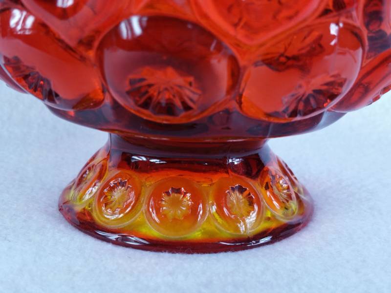 lot 47 image: Amberina Covered Candy Dish LG Wright, Fenton () 7
